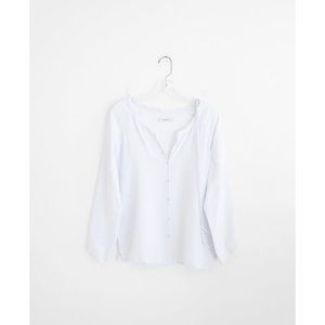 Humanoid Light Pale Blue Raglan Long Sleeve Button Down Blouse size Small